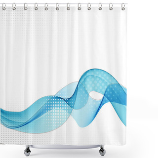 Personality  Abstract Vector Background With Smooth Color Wave Shower Curtains