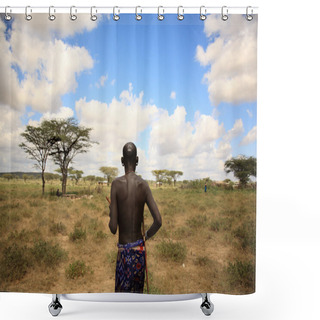 Personality  The Chief Of Samburu Village Shower Curtains