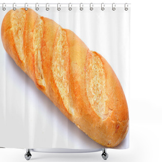 Personality  Golden Brown Loaf Of French Baguette Bread Shower Curtains