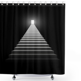 Personality  Stairway To Success Shower Curtains