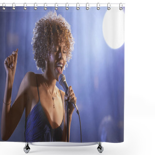 Personality  Jazz Singer Performing  Shower Curtains