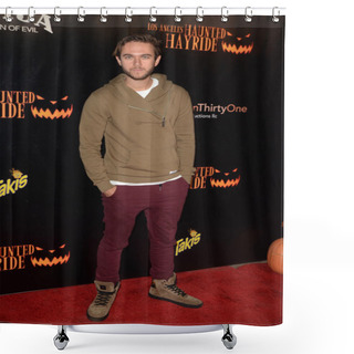 Personality  Zedd At The Los Angeles Haunted Hayride 8th Annual VIP Black Carpet Event Shower Curtains