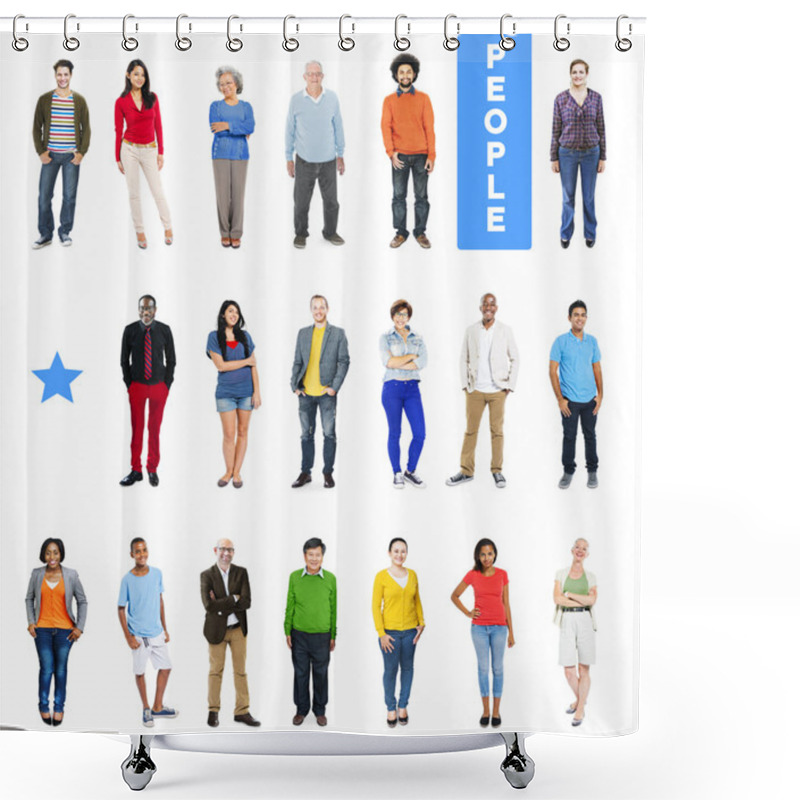 Personality  People Of Different Ages And Nationalities Shower Curtains