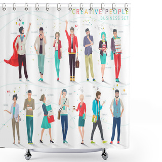 Personality  Business Concept Of Competition And Rivalry Shower Curtains