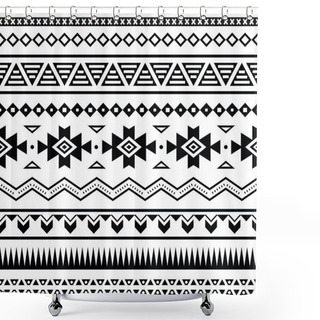 Personality  Aztec Mexican Seamless Pattern Shower Curtains