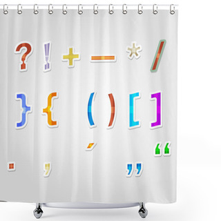 Personality  Speech Marks And Punctuation Symbols Shower Curtains