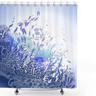 Personality  Coral Reef Design Shower Curtains