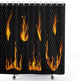 Personality  Burning Campfires And Fire Flames Shower Curtains