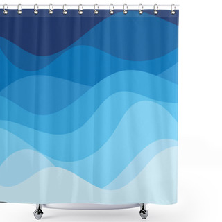 Personality  Abstract Water Wave Vector Illustration Design Background Shower Curtains