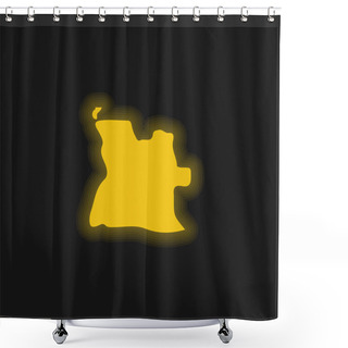 Personality  Angola Yellow Glowing Neon Icon Shower Curtains