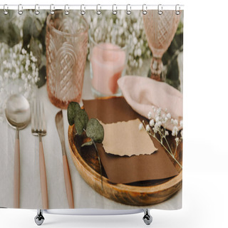 Personality  Shabby Chic Wedding Decoration Table Shower Curtains