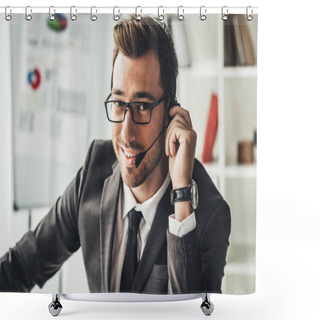 Personality  Call Center Worker Shower Curtains