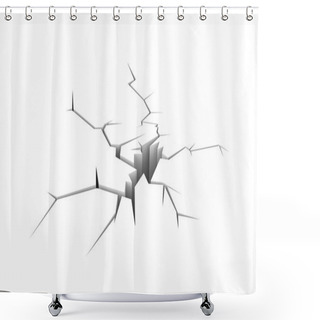 Personality  Cracked Ground Shower Curtains