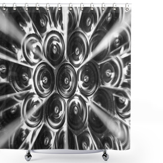 Personality  Abstract Kaleidoscope Of Camera Lenses Creating A Symmetrical Pattern, Illustrating Precision And Modern Aesthetic. Shower Curtains