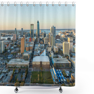 Personality  Aerial View Of Downtown Jacksonville, Florida Shower Curtains