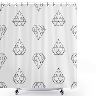 Personality  Diamond Seamless Pattern. Shower Curtains