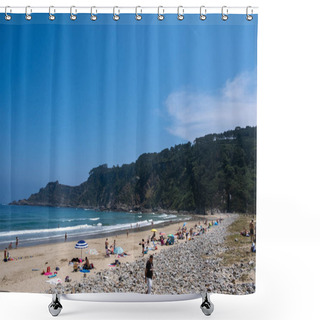 Personality  Soto De Luina, Cudillero, Asturias, Spain - 03 June, 2023. Beach Of San Pedro De La Ribera Shower Curtains