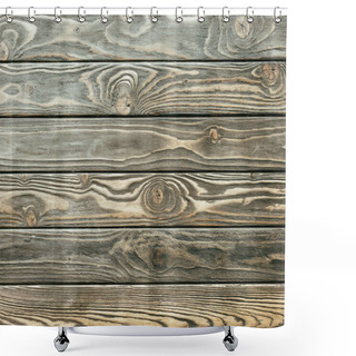 Personality  Rustic Planks Wooden Table Background Shower Curtains