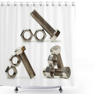 Personality  Bolts And Nuts Shower Curtains