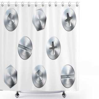 Personality  Screws And Bolts Shower Curtains