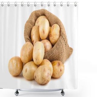 Personality  Ripe Potatoes In A Burlap Bag Shower Curtains