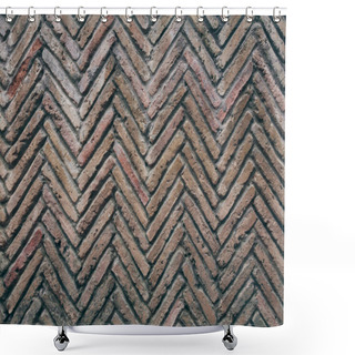 Personality  Aged Brick Wall Pattern For Background Shower Curtains