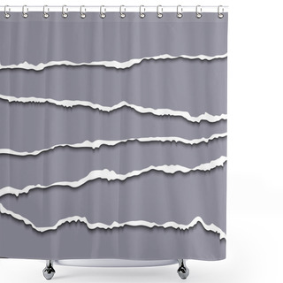 Personality  Torn Paper Shower Curtains