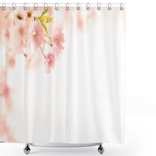 Personality  Abstract Pink Cherry Blossom Flower Background Shower Curtains