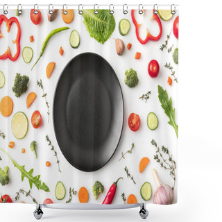 Personality  Black Plate Shower Curtains