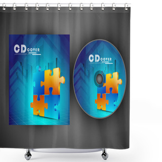 Personality  CD Cover Design For Your Business. EPS 10. Shower Curtains