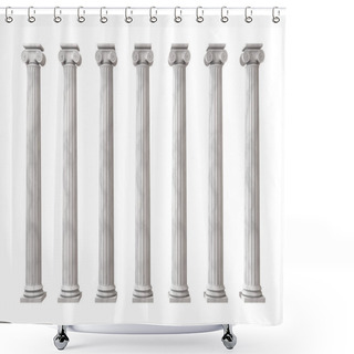 Personality  Greek Columns Isolated 3D Shower Curtains