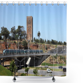 Personality  Hassan Tower (Tour Hassan) In Rabat, Morocco Shower Curtains