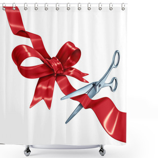Personality  Bow And Ribbon Cutting Shower Curtains
