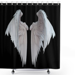 Personality  Angel Wings 3D Render Shower Curtains