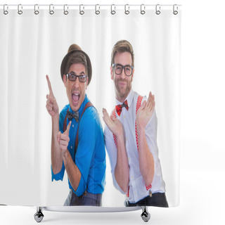 Personality  Goofy Business Men Shower Curtains