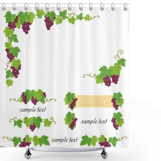 Personality  Decorative Grape Illustration Shower Curtains