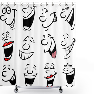 Personality  Cartoon Emotions Illustration Shower Curtains