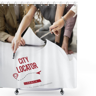 Personality  Designers Working With City Locator Shower Curtains