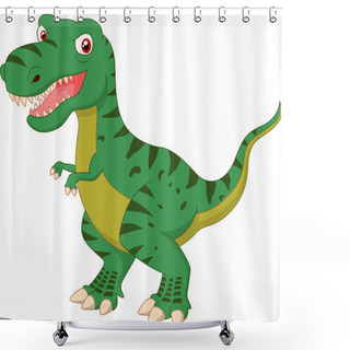 Personality  Tyrannosaurus Cartoon Shower Curtains