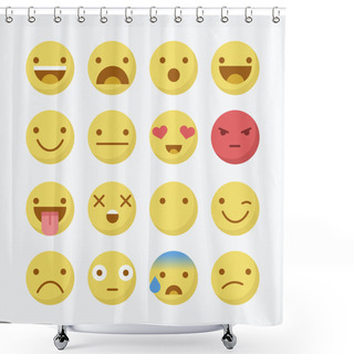 Personality  Avatar, Emoji.Smile Shower Curtains