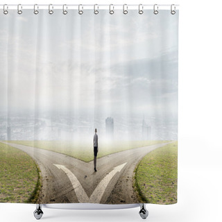 Personality  Choose Your Way Shower Curtains