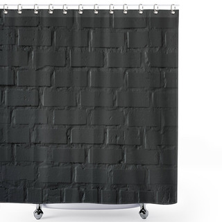 Personality  Black Brick Wall Background Shower Curtains