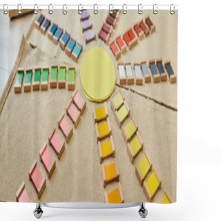 Personality  Montessori Material, Early Education School, Sun Shaped, Colorful, Natural Materials, Banner Shower Curtains