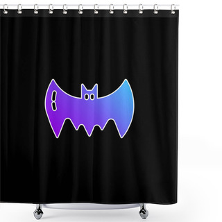 Personality  Bat Blue Gradient Vector Icon Shower Curtains