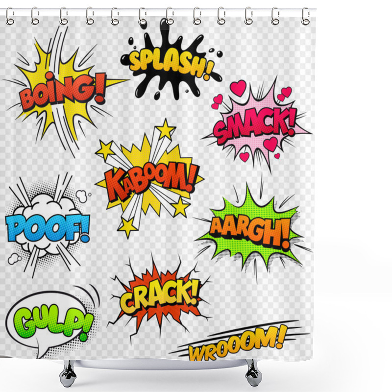 Personality  Comic Sound Effects Set2 Shower Curtains