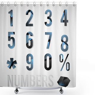 Personality  Vector Numbers Vector Illustration Shower Curtains