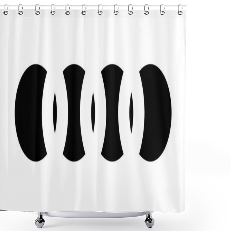 Personality  Interlocking Circles Icon Shower Curtains