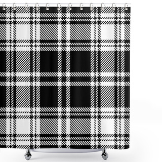 Personality  Black And White Plaid Pattern Shower Curtains