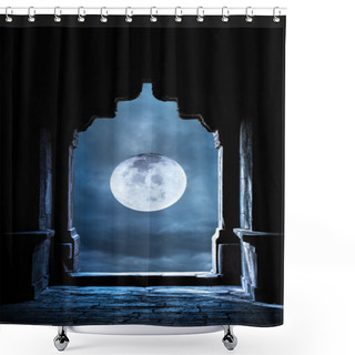 Personality  Arch And Full Moon Shower Curtains