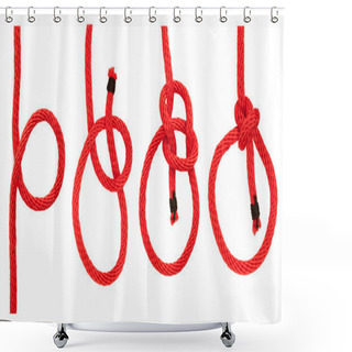 Personality  Knot Series : Bowline Bend Shower Curtains